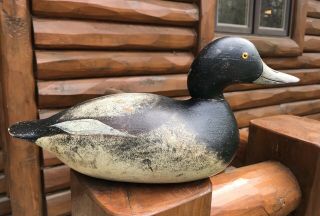 Vintage Mason Challenge Grade Bluebill Drake Duck Decoy Paint
