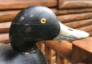 VINTAGE MASON CHALLENGE GRADE BLUEBILL DRAKE DUCK DECOY PAINT 2