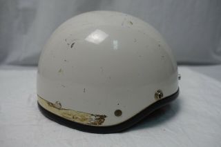 VINTAGE BELL TOPTEX 1960 ' S MOTORCYCLE HALF SHELL DOME RIDING HELMET SZ - 7 1/4 3