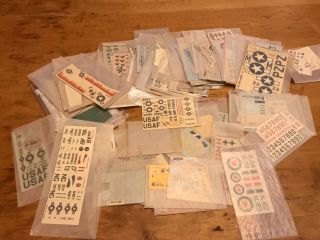 100 Packs Vtg.  Microscale Aircraft Model Decals Airplanes Old Stock Navy