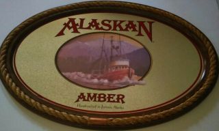 ALASKAN AMBER - Vintage Beer Bar Pub Liquor Store MIRROR Advertising Very Rare 3