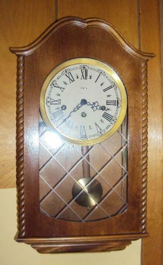 23 " Vintage Germany Westminster Chime Wall Clock - Great