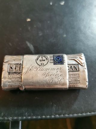 Lovely Novelty Silver Vesta Case