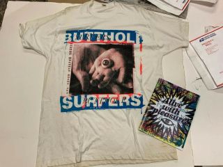 Rare Vintage 1989 Butthole Surfers Don Rock Artist Proof T Shirt Hand Eye Rare