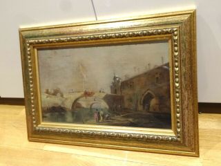 Fien 19th Century Venice Landscape Antique Painting Francesco GUARDI (1712 - 1793) 4