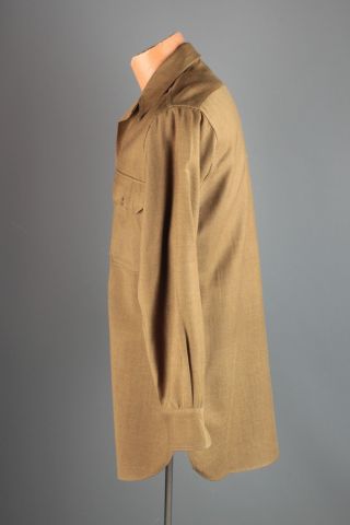 Vtg Men ' s WWII 1940s US Army Wool Uniform Dress Shirt Sz S 14.  5x32 40s WW2 5217 2