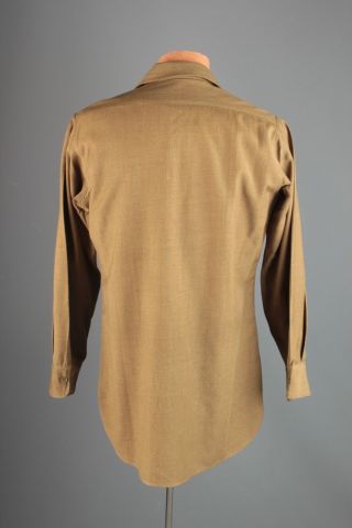 Vtg Men ' s WWII 1940s US Army Wool Uniform Dress Shirt Sz S 14.  5x32 40s WW2 5217 3