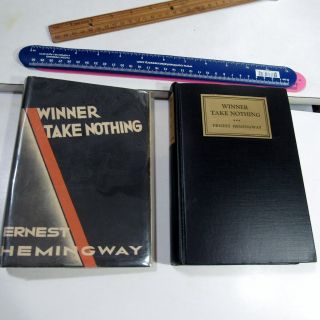 Winner Take Nothing/1933/ernest Hemingway/rare Near Fine 1st Ed.  - 1st Issue $2 Dj