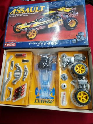 Kyosho Assault Circuit 1000 Nitro Rc Car Kit Unbuilt Old Stock Rare 1986