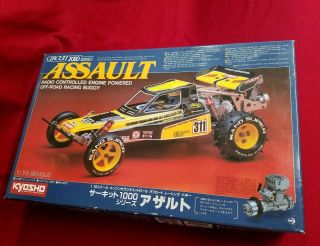 Kyosho Assault Circuit 1000 Nitro RC Car KIT UNBUILT OLD STOCK RARE 1986 2