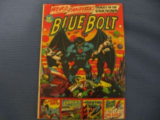 Blue Bolt 110 Very Rare L B Cole Sci - Fi/horror Cover