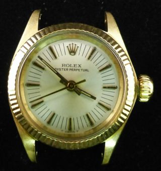 Vintage Rolex Oyster 14k Gold Ladies Automatic Watch Ref : 6719