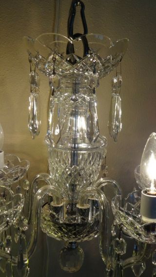 RARE VINTAGE WATERFORD CRYSTAL DUNMORE 5 ARM CHANDELIER MADE IN IRELAND 4