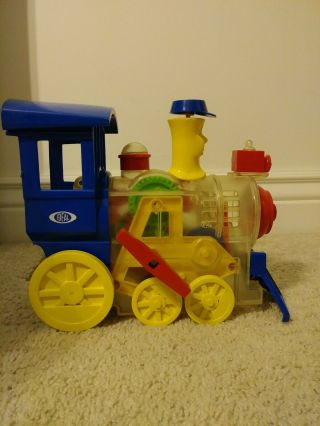 Vintage 1974 Ideal Toy Company - Lil Toot Wind Up Whistling Toy Train -
