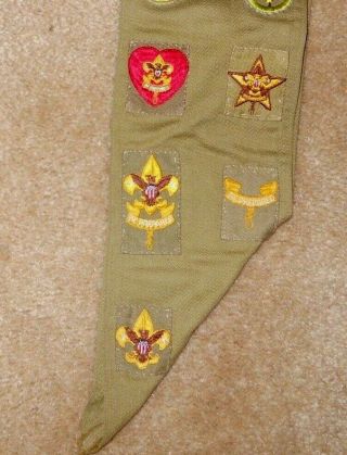 Vintage Boy Scout Sash with 25 Merit Badges 4
