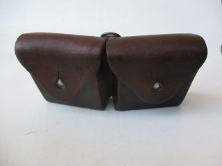 Vintage WW2 1939 SWISS Army Leather Ammo Bag Military Ammunition Pouch Steampunk 3