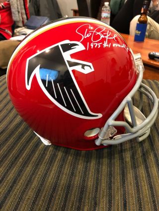 Steve Bartowski Signed Vintage Full Size Helmet,  Atlanta Falcons 4