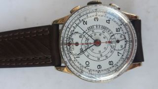 Vintage Leonidas Chronograph Mens Watch.  Venus 170.  Only 4 Days