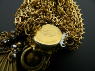 Miriam Haskell Clear Rhinestone Gold Tone Ornate Set Pin Brooch Bracelet Earring 5