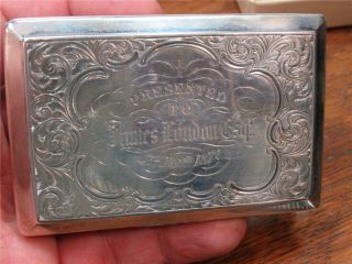 Rare William Iv Fm Presented 1872 Sterling Silver Table Snuff Box (18l1a)