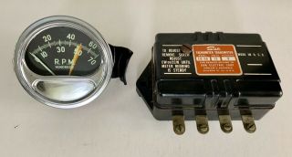 Vintage 1960s Sun Electric 2245 - 52 7000 Rpm Tachometer W/ Eb - 9a Transmitter