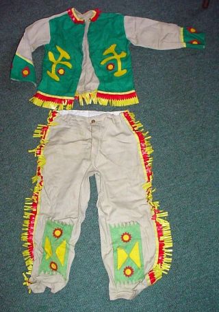 Costume Vintage Child Tonto (?) Outfit 1950s? - - Western Ranch,  Cabin,  Antq Decor