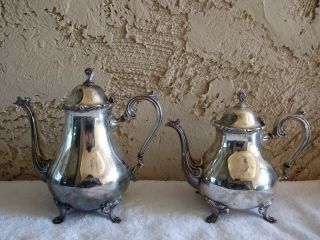 International Silver Company/wilcock,  Silver Plated Vintage Coffee And Tea Pot