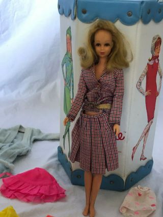 Vtg Francie Barbie Doll Case w/ Clothes,  Accessories 1960s Mattel & KEN Clothes 2