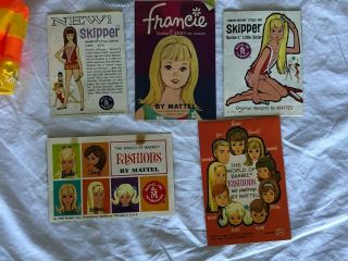 Vtg Francie Barbie Doll Case w/ Clothes,  Accessories 1960s Mattel & KEN Clothes 4