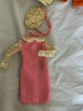 Vtg Francie Barbie Doll Case w/ Clothes,  Accessories 1960s Mattel & KEN Clothes 7
