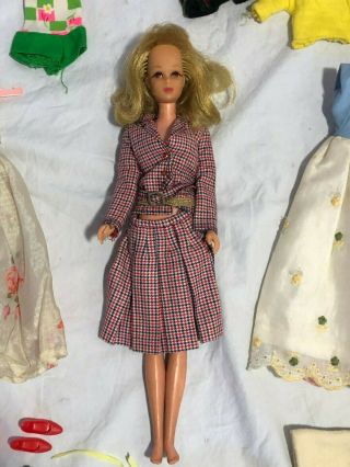 Vtg Francie Barbie Doll Case w/ Clothes,  Accessories 1960s Mattel & KEN Clothes 9