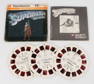 1978 View - Master " Superman The Movie " J78 - 3 Reel Set,  Booklet Viewmaster
