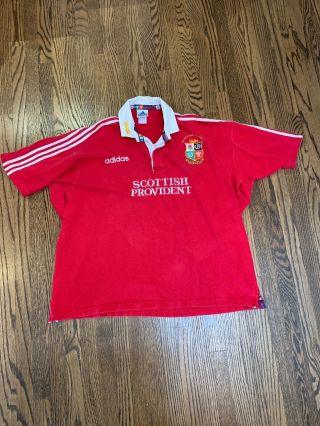 Rare Vintage Adidas British Lions 1997 Rugby Shirt Jersey Size Xl Short Sleeve