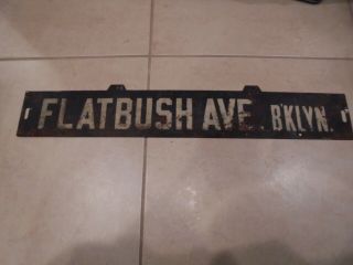 Vintage Flatbush Avenue Street Sign 1920 
