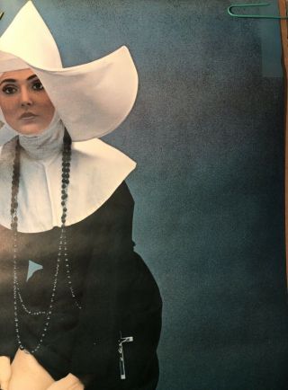 Girl With Nun’s Habit Vintage Poster 1970’s Sexy Woman Nun Half Leg Out 6