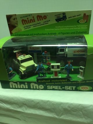 Mini Mo Spiel Set 1975 Toy Gas Station Toy Set