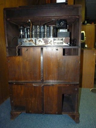 1938 McMurdo Silver 15 - 17 Radio in Rare Bristol Cabinet w/ Other Items 4