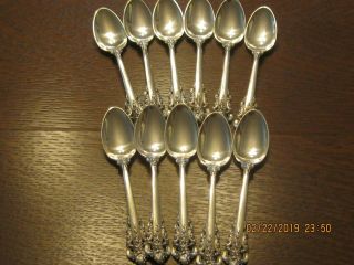 eleven wallace grand baroque sterling silver regular spoons 61/8 inch 2
