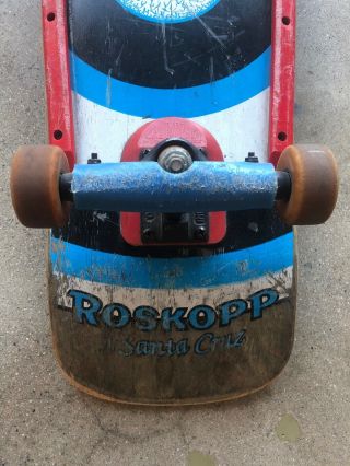 Rob Roskopp Target Eye Vintage Santa Cruz Skateboard Complete W/ Deck & Wheels 6