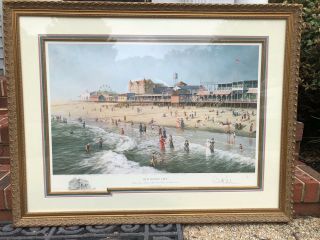 Rare " Old Ocean City " Paul Mcgehee Signed,  Professionally Framed