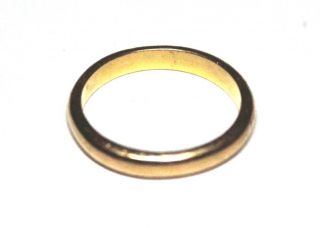 916 22ct Yellow Gold 1955 London Assay Wedding Band Ring Size: Q 1/2,  4.  8g - W47