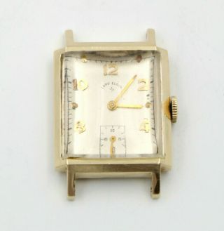 Vintage Lord Elgin 14k Yellow Gold Mechanical Hand Wind Wrist Watch Nr 5826 - 10