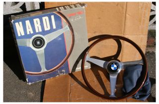 Vintage Nardi Anni 60s Wood Steering Wheel Bmw 1600 2002 Tii E9 E21 3.  0 Cs Csl