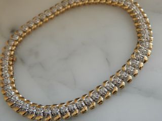 A 9 Gold Decorative Diamond Bracelet