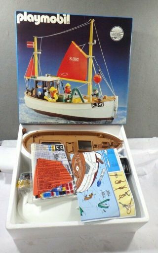 Vintage 1983 Factory Playmobil Fishing Boat Susanne 3551