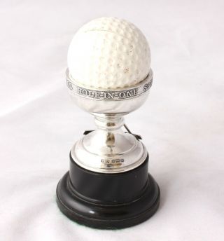 Silver Dunlop Golf Ball Hole in One Souvenir Trophy Cup.  Antique Gift.  1928 2