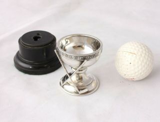 Silver Dunlop Golf Ball Hole in One Souvenir Trophy Cup.  Antique Gift.  1928 3