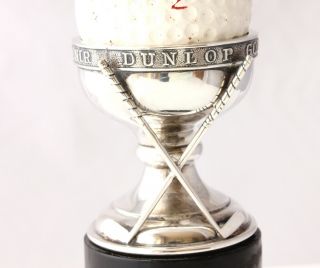 Silver Dunlop Golf Ball Hole in One Souvenir Trophy Cup.  Antique Gift.  1928 4