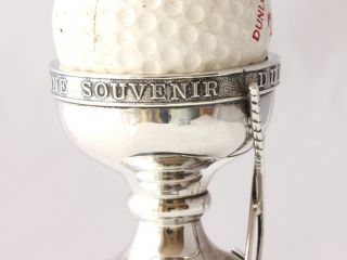 Silver Dunlop Golf Ball Hole in One Souvenir Trophy Cup.  Antique Gift.  1928 7