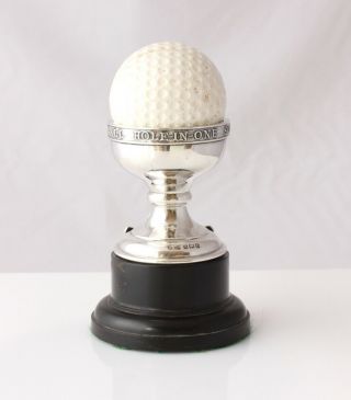Silver Dunlop Golf Ball Hole in One Souvenir Trophy Cup.  Antique Gift.  1928 8
